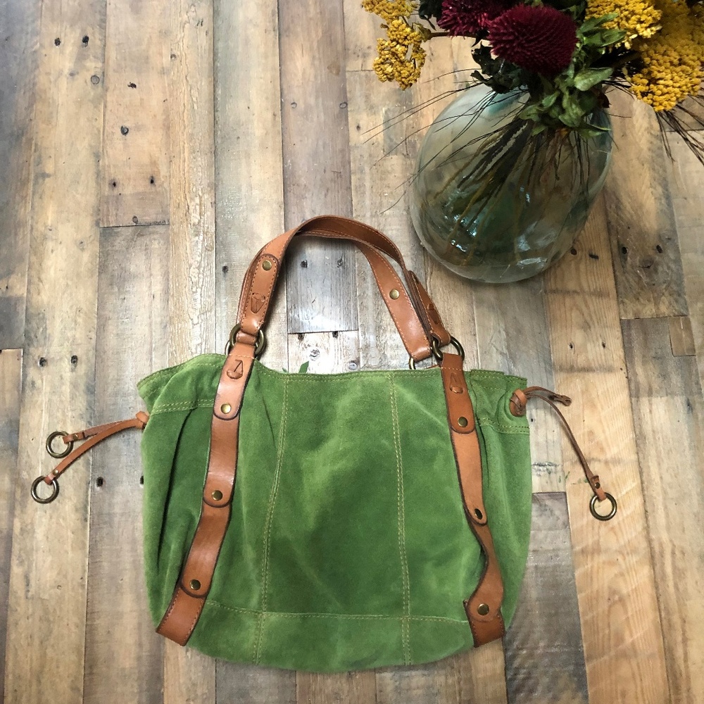 Lucky .Brand Green Suede purse